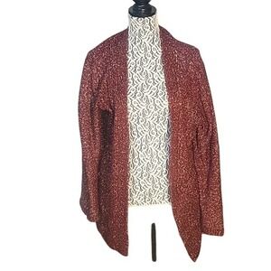 MAURICE'S Open Front Cardigan Sweater Knit Cozy Casual Maroon Plus size XXL‎